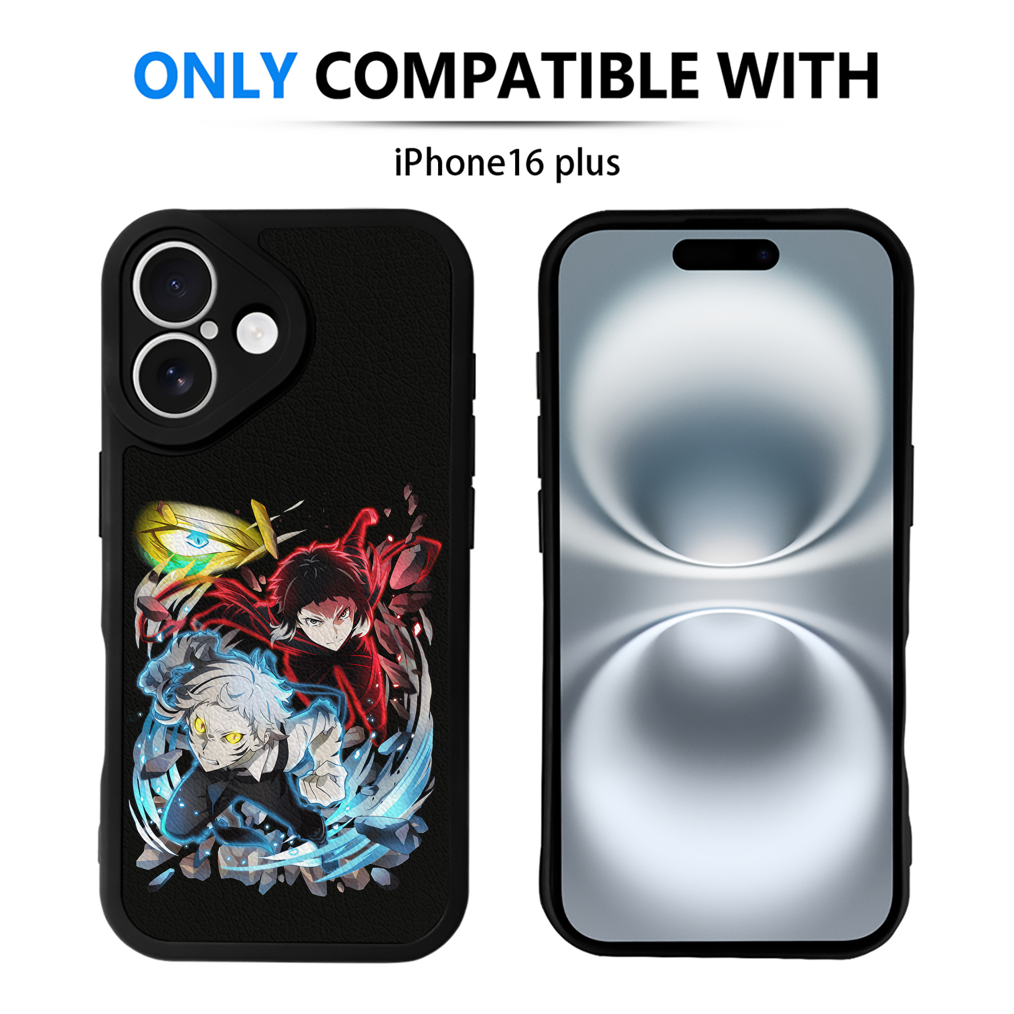 （画像用） 文豪ストレイドッグス Bungo Stray Dogs 【iPhone 16シリーズ対応】シリコンスマホケース（レザー調） 材質：シリコン